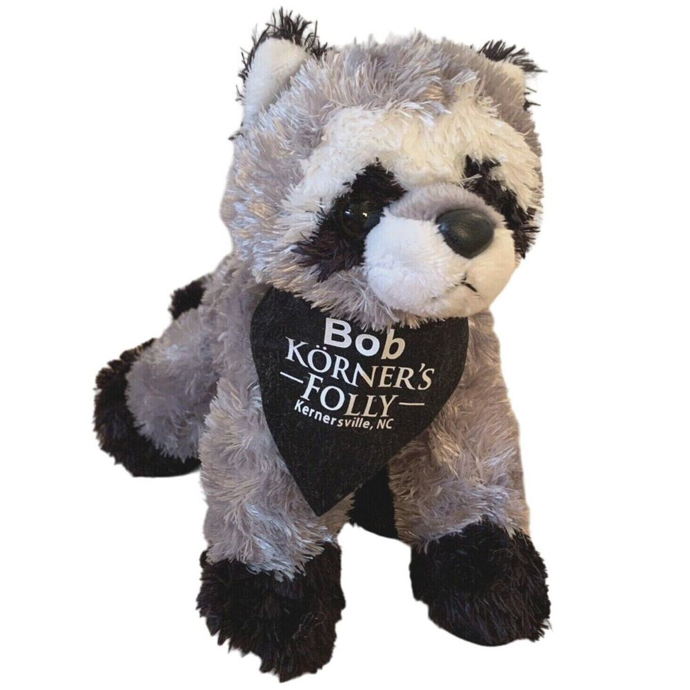 Korner's Folly Museum Raccoon Plush Stuffed Animal Kernersville NC 8 Inch